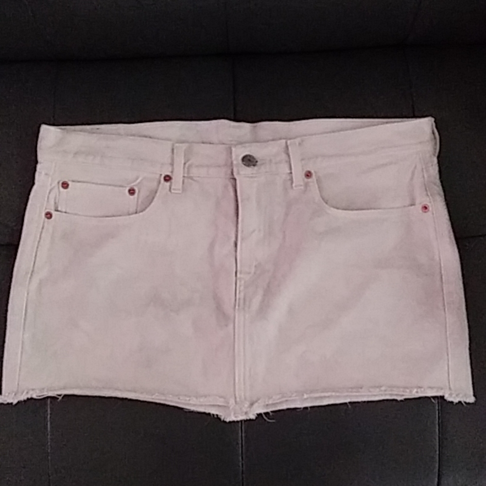 Levi's White Denim Skirt